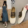 Sapatos Mary Jane Simples de Alta Qualidade Versáteis para Mulheres 2026 Primavera/Outono Correção do Tornozelo Sapatos Únicos Boca Rasa Sola Macia Sapatilhas