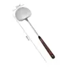 Espátula de Champiñón de Acero Inoxidable 304 Personalizada OEM Espátula de Cocina Doméstica Mango de Madera Espátula de Cocina Resistente a Altas Temperaturas Antideslizante