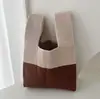 Bolso Chaleco Bolso Chaleco Bolso de Mano Tejido Casual Bolso de Mano Contraste de Color Ajedrez Bolso de Mano Coreano de Lujo Ligero