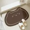 Tapete de Chão de Lama Diatomácea para Banheiro Desenho Animado Doméstico Absorvente Antiderrapante Tapete para Pés de Banheiro Secagem Rápida Resistente à Sujeira Fácil de Cuidar Tapete de Chão