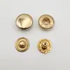 Botão de Pressão 633 Latão 12.5mm Redondo Metal Plano Oculto Acessórios para Roupas Botão Brilhante Retro Todo em Cobre