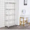 Prateleira de armazenamento dobrável personalizada sem instalação, prateleira de armazenamento de chão para cozinha, carrinho de armazenamento de várias camadas para uso doméstico