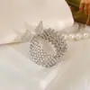 Herramienta Fijadora de Pinza para Coleta Alta 2026 Nuevo Estilo Celebridad de Internet Pinza para el Cabello de Aleación con Perlas y Pedrería Accesorio para el Cabello