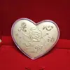 Moeda de Ouro Estilo Shuibei Token de Amor, Ouro Puro 999, Presente de Dia dos Namorados Casamento