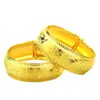 Tienda de ventana de oro arena ligera y delgada pulsera de dragón y fénix de novia de boda pulsera de doble felicidad chapada en oro simulación joyería de boda