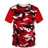 Camiseta de manga corta de verano para hombre, transfronteriza, con estampado 3D de camuflaje, sin capucha, transpirable, camiseta casual para exteriores