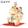 Le Meow Cerâmica Pintada Forno Yakushi Japonês Genuíno Ornamentos Gato da Sorte Cofre Gato