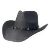 Sombrero de Paja Vaquero Clásico Popular Transfronterizo de Amazon Moda Europea y Americana para Hombre y Mujer Sombrero de Paja con Copa Dura para Protección Solar