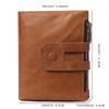 Carteira Transfronteiriça RFID Masculina em Couro Genuíno Moda Casual Zíper Duplo Porta-Cartões Múltiplos Bolsa de Mão Retro Porta-Moedas para Homem