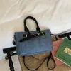 Bolso de Mano Pequeño de Moda Transfronterizo Nuevo Estilo 2026 Color Denim Texturizado Bolso de Hombro Cruzado Bolso de Mujer de Alto Valor
