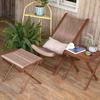 Artículos genuinos Sillón reclinable Yunqi Silla de ocio para balcón exterior, patio Silla de ratán con respaldo Silla perezosa Mesa y silla plegables celebradas en Internet para casa de huéspedes