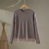 Nuevo Suéter de Cachemira con Dobladillo de Borlas Otoño e Invierno 2026 para Mujer, Suéter de Cuello Redondo, Top Base de Punto Holgado