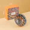 Conjunto de Tigelas e Hashis Coloridos Subglaceados Boêmios Transfronteiriços Conjunto de Tigelas de Cerâmica Abertura da Tigela Utensílios de Mesa Caixa de Presente Atacado Pequenos Presentes