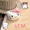 Boneca de Pelúcia Gatinha Kt Desenho Animado Fofo Pingente de Pelúcia Bolsa Roupa Pingente Broche Chaveiro Presente DIY