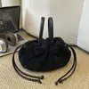 Bolsa de Pelúcia Feminina 2026 Novo Estilo Tendência Outono Inverno Moda Nicho Super Popular Bolsa de Mão Ombro Transversal Bolsa de Balde