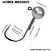 Jigs señuelo con púas Anzuelos redondos 1.8g-5g Anzuelos para pesca de raíz de señuelo blando Lubina Cabeza de serpiente Foso negro Anzuelos de gusano blando