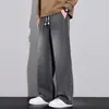 Calça Jeans Masculina de Lyocell com Stretch, Calça Casual Masculina de Perna Reta de Alta Qualidade para o Verão, Calça Tendência Solta e Confortável