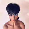 Peças de Cabelo Feminino Europeu e Americano Peças de Reparo Superior Cobertura Cabelo Curto Preto de Mãe peruca Curta para o Local de Trabalho