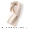 Bufanda nueva de otoño e invierno: 100% cachemira pura, cálido, estilo mujer, tejido, color liso, diseño liso, con perforaciones para ventilación, a prueba de viento y cómodo de llevar