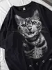 Camiseta Doberman Transfronteriza de Aliexpress para Mujer con Estampado de Perro, Top de Algodón, Camiseta de Verano con Cuello Redondo, Manga Corta Casual t