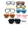 Nuevas gafas de sol de moda de montura grande europea y americana con protección UV, personalidad transfronteriza, gafas de sol de Amazon 8843