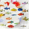 50 Pegatinas de Peces Dorados Doble Transparencia, Pegatinas Transparentes Pintadas DIY para Cuadernos, Teléfonos Móviles, Decoración de Maletas, Pegatinas Impermeables