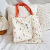 Bolsa de Tela de Gran Capacidad para el Trabajo Diario, Adecuada para Estudiantes y Mujeres, Verano Trabajo Doble Capa Estampado Lindo en Lona Bolsa Tote Dopamina