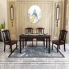 Nueva mesa de comedor y silla de madera maciza de estilo chino, combinación económica, rectangular, moderna, sencilla, para apartamento grande y pequeño, hogar, mesa de comedor