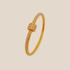 Moda Europeia e Americana joias elegantes pulseira de aço inoxidável cilindro simples pulseira de aço titânio ouro rosa mulheres