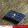 Toalha de chá bordada de algodão e linho, estilo japonês, tecido espesso, absorvente, pano de chá, limpo, quadrado, zen, kung fu, conjunto de chá, toalha de pano