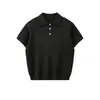 Camisa Polo Tejido Camiseta de Manga Corta Hombre Solapa Textura Retorcida Estilo Old Money Seda de Hielo Verano Fábrica Transfronteriza Venta al por Mayor