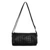 Bolso cilíndrico rómbico acolchado de algodón para mujer 2023, nuevo bolso informal tipo cubo de estilo occidental a la moda, bolso bandolera popular