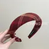 Diadema de Tela a Cuadros Estilo Coreano Maillard Otoño e Invierno con Esponja en la Parte Superior Alta para Mujeres Nuevo Estilo 2024 Diadema Versátil para Salir
