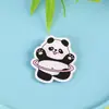 Broche de panda lindo estilo caricatura china, broche de acrílico, pegatina para funda de teléfono, accesorios y adornos DIY