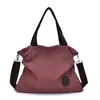 Bolsa feminina casual simples moda versátil bolsa de ombro lona grande capacidade multi-compartimentos bolsa mensageiro bolsa de mão fofa
