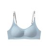 286 letras ropa interior sin costuras para mujer estilo deportivo delgado pull-up push-up anti-fijo caída de pecho ajuste sujetador