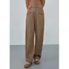 Calça Larga Casual Juvenil Estilo Vintage de Alta Qualidade para Mulheres 2026 Outono Novas Calças Retas de Lã Calças Longas
