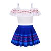 2022 traje de banho mágico Full House para meninas cos Encanto Amazon traje de banho infantil conjunto de duas peças roupas infantis saia infantil