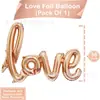 Venta Caliente de Amazon Globo de Amor Rosa Dorado de 18 Pulgadas Globo de Amor Grande de una Sola Pieza Set de Globos de Látex