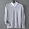 Suéter para Hombre de Cuello en V Grueso de Punto Polar Andy Pulóver Manga Larga Otoño Invierno Nuevo Casual de Negocios Capa Base Talla Grande