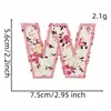 Nuevo Parche de Tela Bordado con Letra Inglesa Floral Corazón Flor Accesorios Parche Sello Bordado Punto Autoadhesivo