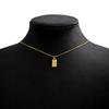 Collar cuadrado geométrico transfronterizo europeo y americano COIO para mujer, simple, versátil, incrustado de diamantes, hueco curvo, a cuadros, con forma de corazón