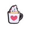 Postre de dibujos animados PVC goma suave hebilla decorativa desmontable comida té con leche zapatos de agujeros zapatos flor hebilla de zapatos accesorios DIY transfronterizos