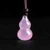 Pingente Calcedônia Rosa Natural Gelo Ônix Fivela Segura Feijão Verde Fogong Gota d'Água Ruyi Gourd Pingente de Jade