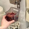 Caja de Almacenamiento para Montar en la Pared, Estante de Cocina sin Perforaciones para Jengibre, Ajo y Especias, Cesta de Almacenamiento Multifuncional Transparente