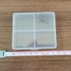 Caja de Almacenamiento Transparente de 4 Compartimentos con Tapa del Fabricante para Arte de Uñas, Equipo de Pesca y Accesorios, Caja Organizadora Dividida con Impresión de Logo