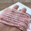 Pulsera de cuentas sueltas de morganita cortadas, material de cuentas, color macarrón natural, accesorios de piedra semipreciosa, cuentas de 2/3 mm