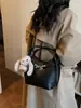 Bolso de mano pequeño de moda con estampado de lichi transfronterizo para mujer, nueva colección 2026, bolso tote para el trabajo, bolso tipo cubo, bolso cruzado moderno y elegante