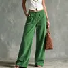 Pantalones de pana anchos retro para mujer Otoño/Invierno 2026, Pantalones rectos de cintura alta con doble bolsillo, Pantalones casuales transfronterizos europeos y americanos