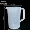 Taza medidora Vaso con asa Taza para medicina Plástico Taza medidora para mascotas PP Resistente a altas temperaturas Tienda de té con leche Taza medidora para hornear con tapa Taza medidora